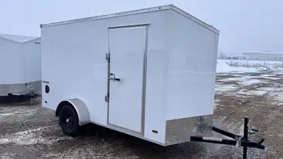 2026 Bravo Hero 6x12 plus vnose 3500lb axle Rear ramp Side door LED lights .080 Hard wall exterior D...