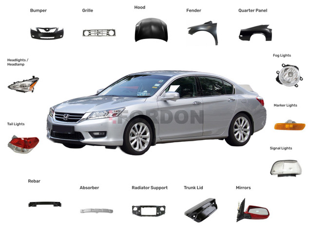 Honda Accord Auto Body Parts 2013-2017 Bumper Fender Grille Hood in Auto Body Parts in Mississauga / Peel Region