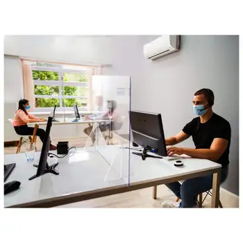 ACRYLIC COUNTER/ DESK TOP SAFETY SHIELD, View more