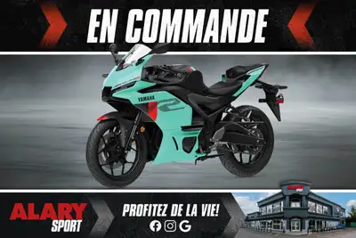 Alary Sport Cette MOTOCYCLETTE YAMAHA YZF-R3 2026 est disponible DÈS MAINTENANT! Contactez-nous au 4...