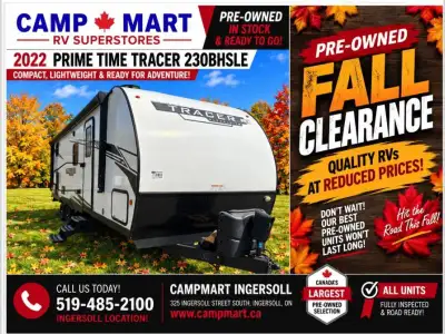 Welcome to CampMart - Kitchener. PRE-OWNED RV LIQUIDATION SALECampMart RV | 325 Ingersoll Street S,...