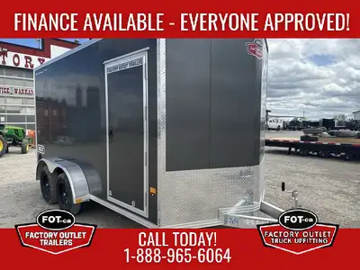 NEW STEALTH 7x14ft XLT PRO Aluminum Enclosed Cargo Trailer from Alcom - Rear Barn Doors - +6in Extra...