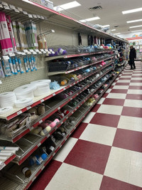 Dollar store shelving  avail by sections NOW