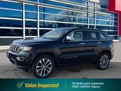 Super Low Kilometers, One Owner, Diamond Black Crystal Pearl 2018 Jeep Grand Cherokee Limited 4X4, 8...