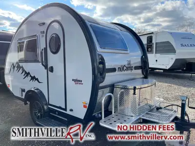 PREOWNED! The classic teardrop trailer! Features: Sleeps up to 2- u-dinette that folds down to a bed...