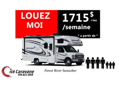 Cité caravane ! www.locationcaravane.com pour plus de détails ! Nous avons de 24-31 pieds de disponi...