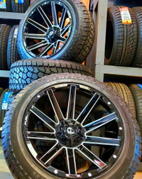 5 NEW 22" FUEL Jeep Wrangler Wheels & Tires | With Full Spare!