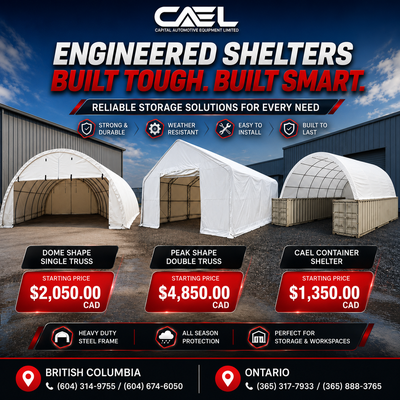 Storage Shelters Single, Double Truss & Container Models Durable, Affordable, and Built for Canadian...