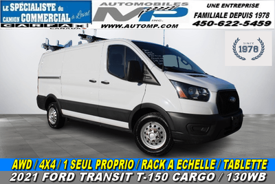 2021 Ford Transit Cargo Van AWD 4X4 / A QUI LA CHANCE 1 SEUL PROPRIO IMPECCABLE / 2021 FORD TRANSIT...