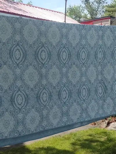 2 tone blue and white quilt 100 x 106, View more
