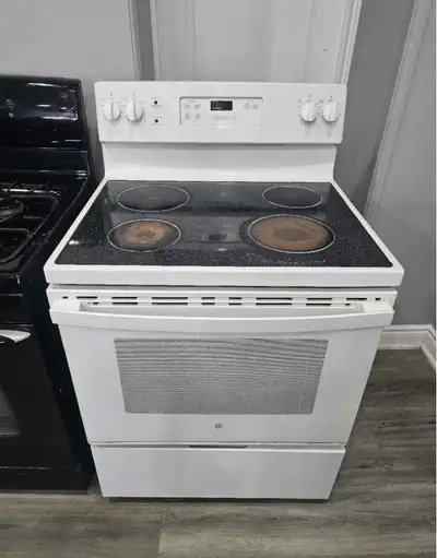 GE 30" White Electric Ceramic Top Stove Oven Range CAN DELIVER, View more