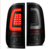 08-16 Ford F250 F350 F450 SuperDuty C-Tube LED Tail Lights Smoke