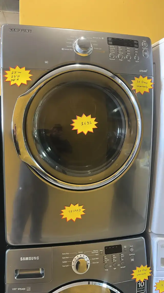 Samsung 27” Stackable Washer Fully Tested  30-Day Warranty in Washers & Dryers in Kitchener / Waterloo - Image 4
