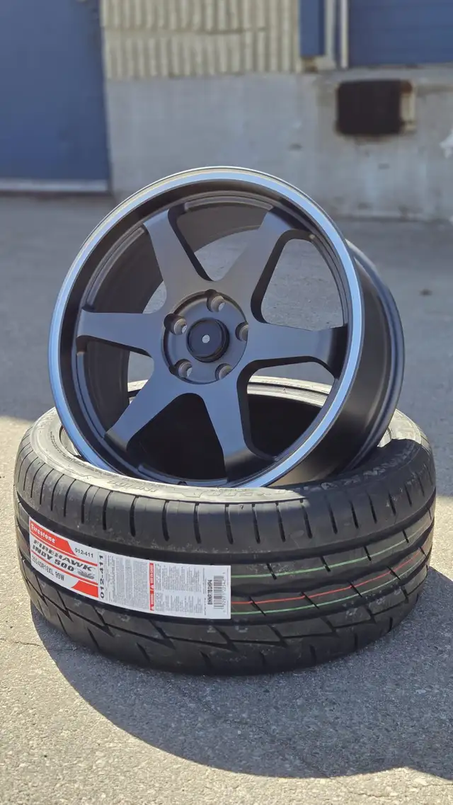 te37 style 18x8 +38 5x114.3 73.1 matt gunmetal in Tires & Rims in Markham / York Region - Image 8