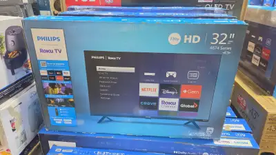 PHILIPS 32" ROKU TV 1080P FULL HD QLED TV, View more