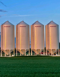 Foremost Grain and Fertilizer bins.
