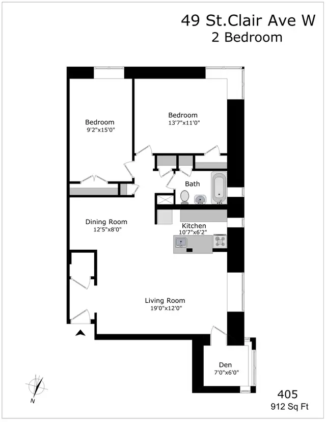 Renovated two bedroom, St. Clair and Yonge - ID 1266 in Long Term Rentals in City of Toronto - Image 12