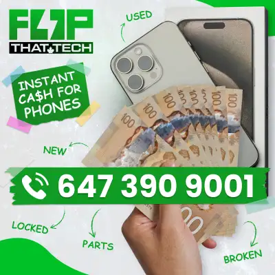 CASH FOR PHONES, iPHONES & MORE – USED/NEW/BROKEN, SAME DAY!, View more