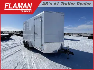 2026 ROYAL 7'X16' ENCLOSED CARGO TRAILER Color: White Length: 14' Straight Wall + 2' V-Nose Interior...