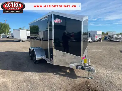 LEGACY SERIES ALL ALUMINUM FRAME 6' X 12' TANDEM AXLE CARGO W/ REAR DOUBLE BARN DOORS AND POLYCORE P...
