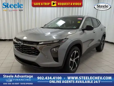 Climb inside our 2026 Chevrolet Trax 1RS in Sterling Gray Metallic and unlock your own sporty spirit...