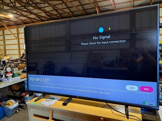 LG 65" TV. Tested powers on. in TVs in Sarnia - Image 3