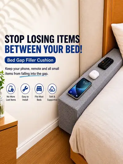 WE DELIVER - Mattress Bed Gap Filler Memory Foam Firm Support Ki, View more