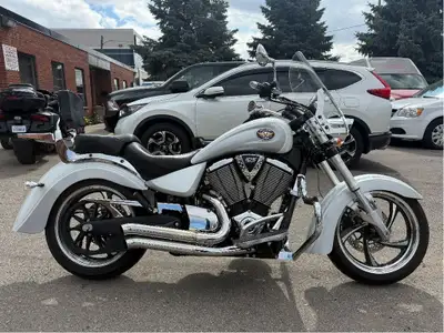 Check out this 2012 Victory Kingpin 106ci with only 15,249kms. Be sure to follow us on Instagram @pr...