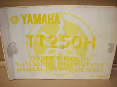 Yamaha owners manual for 1981 TT 250 h covers are faded and have some marks inside pages are complet...