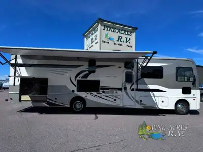 Holiday Rambler Admiral Class A gas motorhome 34J highlights: Bunk Beds with Barn Doors 7.3L Gas V-8...