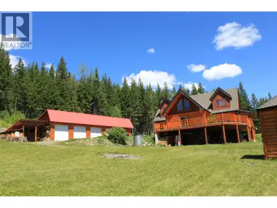 Immaculate, executive and move-in ready, this impressive log estate sits on more than 65 private acr...
