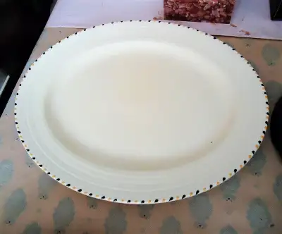 VINTAGE ART DECO ROYAL DUCAL WARE SEMI-PORCALAIN LARGE PLATTER, View more