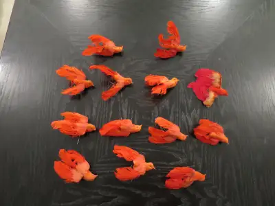 13 Red Birds for a Christmas Tree, View more