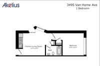 Akelius one bedroom apartment for rent. Located near Ch. de la Côte-Des-Neiges in the Cote-des-Neige... (image 8)