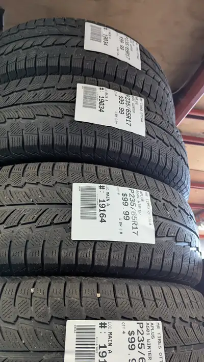 SET OF 4X P235/65R17 235/65/17 APLUS A510 WINTER TAG # 19164 ** Please read details below ** MR. TIR...