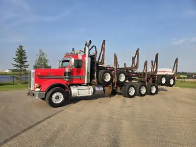2018 PETERBILT 367 8x6 TRI DRIVE LOGGING TRUCK - Cummins X15 565 HP Diesel Engine, Eaten Fuller 18 S...