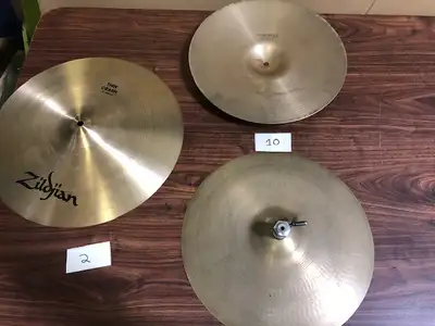 Cymbals Vintage Zildjian New Beat Hi Hat & Zildjian Crash, View more