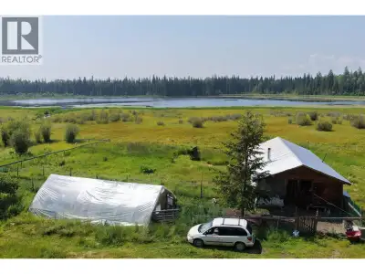 Located 18 km south of Horsefly, B.C., this extremely private 34-acre off-grid lakefront homestead i...