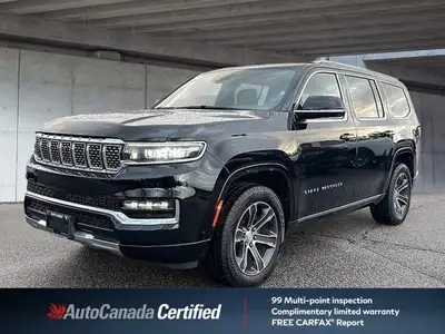 Recent Arrival! Diamond Black Crystal Pearlcoat 2022 Jeep Grand Wagoneer Series I 4WD 8-Speed Automa...