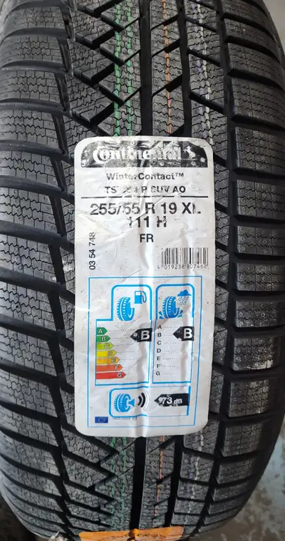 Continental WinterContact TS850P SINGLE TIRE 255/55/19 111H XL 11/32 (NEW) Tag: 140617 _____________...