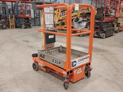 2019 JLG 830P PERSONNEL LIFT, 8'2in. max platform height, 440 lbs max capacity 2020 JLG 830P Call or...