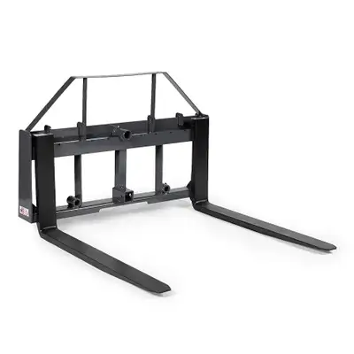Hay Frame & Pallet Fork Combo for John Deere Global/Euro Mount 48" Forks, 49" Spear, 4500 lb Capacit...