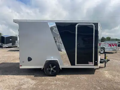 IRON LITE SERIES 7' X 12' SINGLE AXLE CARGO TRAILER WITH REAR RAMP DOOR AND 6in. EXTRA HEIGHT! Unloc...