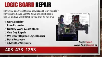 Apple expert-Macbook LogicBoad repair Free Estimate, View more