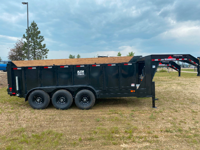 **2024 7' x 16' Gooseneck Dump w/47" Sides, 21K in Cargo & Utility Trailers in Edmonton - Image 4