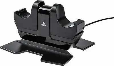 Charges and stores up to two DualShock 4 controllers Compact, eye-pleasing design matches your PS4TM...