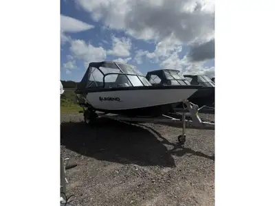 Come visit us at Adventure Motors! 2024 Legend X18 w/ 90 ELPT 4S Merc, galv trailer & bow to stern c...