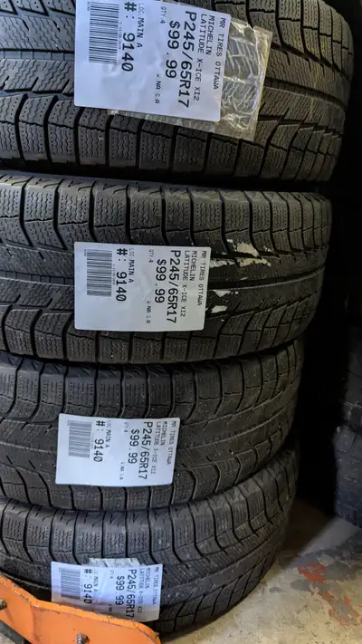 SET OF 4X P245/65R17 245/65/17 MICHELIN LATITUDE X-ICE XI2 TAG # 9140 ** Please read details below *...