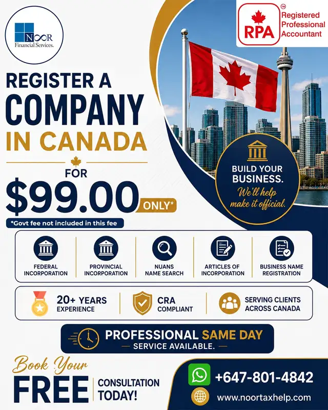 Register your Business in Canada in 1 day