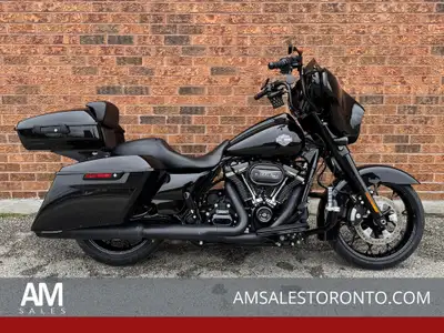 SUPER COOL all blacked out Street Glide Special with a detachable chopped tour pack, custom handleba...